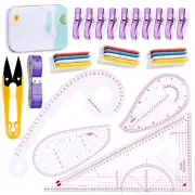 Sewing Ruler 4 Styles Clothing Patterning Ruler Sewing French Curve Ruler Metric