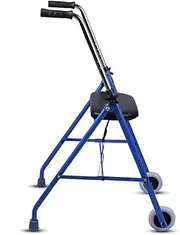 Walker, Folding Walker with 4-Inch Wheels, Space Saver Walking Frame Lightweight Folding and Height Adjustable Travel Rolling Walker for Seniors Adult Little Surprise