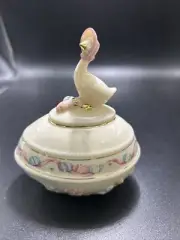 Lenox 2003 Springtime Goose Easter Egg Trinket Box Limited Edition Porcelain COA
