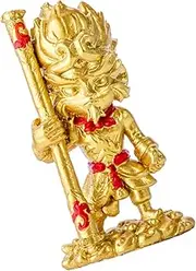 [HOLIDYOYO] 1Pc Golden Mini Monkey Doll Adornment Realistic Resin Craft for Home and Car Decoration Cute Monkey Figurine for Parties