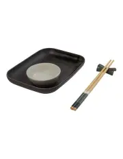 [Salt&Pepper] Shari 4pc Set Dish Condiment, Chopsticks & Rest in Assorted