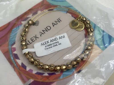 Alex and Ani Traveler Rafaelian Gold Expandable Wrap Bangle Bracelet NWT