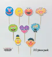 CUTE SESAME STREET MUPPET CHARACTERS THEME BIRTHDAY PARTY CUPCAKE TOPPERS ELMO