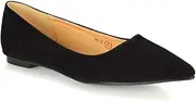 [Generic] Womens Flat Slip On Pumps Pointed Toe Ladies Ballet Casual Smart Shoes Size 3-8