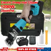 Cordless Brushless Sheep Wool Shears Clippers Shearing Farm Goat Battery Charger