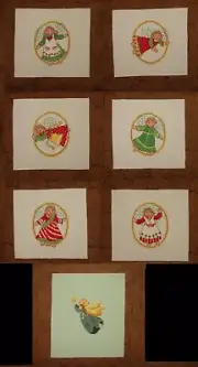 Angels, Christmas, Completed Handmade Cross Stitch, Unframed *You Choose*