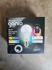 Mirabella Genio Smart home Wi-Fi RGB Colour Changing Light Bulb 9W E27 Screw