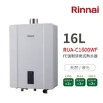 林內】RUA-C1600WF FE強制排氣式熱水器  不含安裝