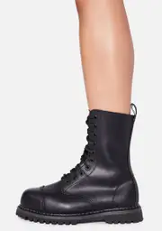 [Demonia] Vegan Leather Amped Up Lace Up Boots
