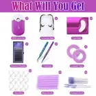 268PCS Eyelash Extensions Brushes Set Professionele Micro Lip Brush USB Mini Fan