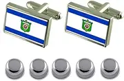 [Select Gifts] Shirt Dress Studs Tel Aviv City Israel Flag Cufflinks