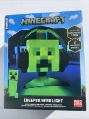 Minecraft Creeper Gaming Headphone Headset Light-Up Light Stand Mojang Studios