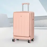 Slimbridge 26"Luggage Trolley Travel Suitcase Set TSA Front Opening Hard Pink