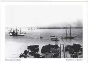 *NY Postcard-"Unloading The ISERE"-1885-Arrives in NY-Statue of Liberty- {C25}--