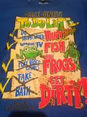 Duck Dynasty T Shirt New XS Robertson Boys Family Calls Do List Kids Frogs Hunt