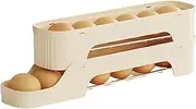 Egg Dispenser For Refrigerator | Slide Type Refrigerator Egg Dispenser,Space-Saving Auto Rolling Fridge Egg Organizer, Multiple Tiers Fridge Egg Rack For Kitchen, Cabinets