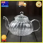 Gas Stove Heatable Pumpkin Glass Teapot With Glass Infuser Glass Kettle 600ml