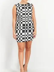 Twisted Wonder brand from ASOS SZ 10 Mini Shift Mod Black/White Check Dress