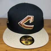 Cleveland Indians New Era 59Fifty Rust Belt Fitted Hat Cap 100 Year Member 7 1/2