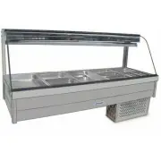 Roband Curved Glass Refrigerated Display Bar 10 pans - Piped and Foamed only ...