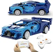 Technic RC Car Building Set, Two Modes of Control Race Car, Blue STEM Sports Model Car Kits Toys Gifts for Boys Kids Age 8-12(325 pcs)