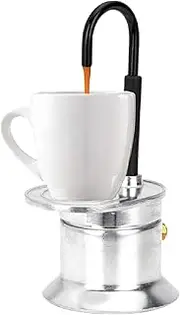 Single Tube Moka Pot Stovetop Coffee Pot Maker Coffee Machine Pour with Italian Aluminum for Alloy Mini Stovetop Moka Pots