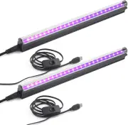 Led Black Light Bar 10W 1Ft USB UV Blacklight Tube Glow in the Dark