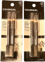 2 Pack Covergirl Easy Breezy Brow Fill Define Pencils - 2 Count - 500 Black Noir
