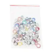 100 Pieces Round Shape Eyelets Metal Eyelets Mixed Colors Eyelets for DIY Shoes