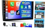 [2+64G] 8 Core Double Din Car Stereo Radio with Wireless CarPlay & Android