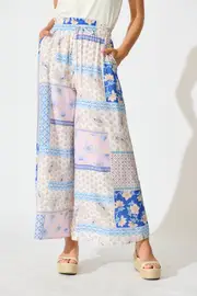 Dahana Pant in Blue Multi Patchwork 8