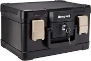 Small Fireproof Waterproof Safe Box for Home - Fits Folded Letter Size Documents