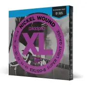 D'Addario EXL120-8 Super Light 8-String Nickel Wound Electric Guitar Strings ...