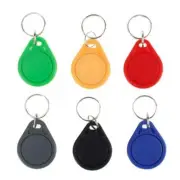 100pcs RFID keyfobs 13.56 MHz keychains NFC tags access control token six colors