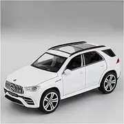 Die-cast Metal Diecast 1:32 for Benz GLE 63S SUV Car Model Sound Light Pull Back Simulation Miniature Vehicles Ornament Miniature Vehicle(White)