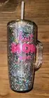 Modern Expressions “best MOM ever" Double Wall 26oz Tumbler Cup W/Handle Straw