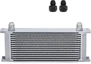 APTPKGDFDK 16 Row Universal British Type Aluminum Engine Transmission Oil Cooler with 10AN Female to 8AN 6AN Male Fitting Adapter WLR7016 Oil Cooler(H)
