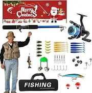 [Aceirropy] Rod and Reel Combo - Portable Fishing Tool Kit - Lightweight Fishing Set with Storage Bag, Telescopic Rod Reel Combos for Beginner