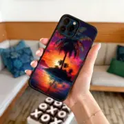 pastel coloured palm tree For iPhone 14 15 11 12 13 X XS XR Max Case