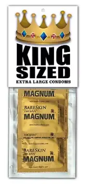 King Sized EXTRA LARGE MAGNUM Bareskin CONDOMS Gag Joke Adult Funny XMAS Gift