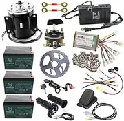 YC Yier MY1020 800W 36V Electric Motor Controller Battery 25H Chain Sprocket DIY Kit for Go Kart Scooter E Bike Tricycle Motorized Bicycle ATV Quad Razor Dirt Bike