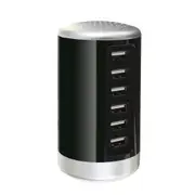 30W 6 Port USB Charger Portable Travel 6 Port Desktop Phone Tablet Charger Charging Station