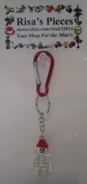 LEGO Mini-Figure Carabiner Keychain - Skeleton (1 Keychain)