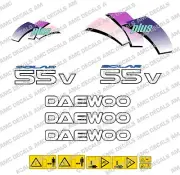 DAEWOO DOOSAN 55V PLUS DIGGER DECAL STICKER SET