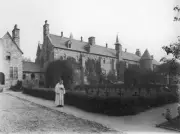 Monk outside the monastery of Mount St Bernard 1930 OLD PHOTO