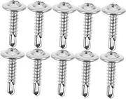 [Luxshiny] 100Pcs Self Drilling Flat Head Screws Wall Plate Screws for Fixing Resistant Self Tapping Screw Kit for Home Decor and Mechanical Manufacturing