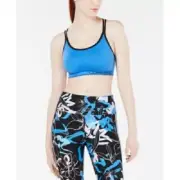 Calvin Klein Performance Strappy-Back Mid-Impact Sports Bra, Blue, Size S, NwT