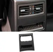 Goodithy Compatible with BMW 3 Series E90 E91, Rear Air Vent Frame Outer Cover, Center Console Air Conditioning AC Vent Grille Outlet Panel Trim Replacement 2005-2012 (Model A Black)