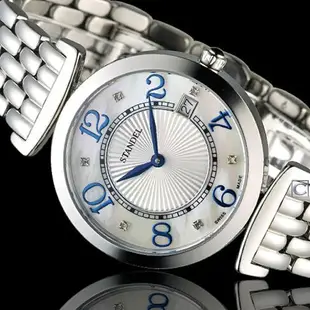 STANDEL 詩丹麗錶 極光系列時尚鑽錶(5S1501-111S-WM)-32mm-白貝鋼帶【刷卡回饋 分期0利率】【APP下單4%點數回饋】