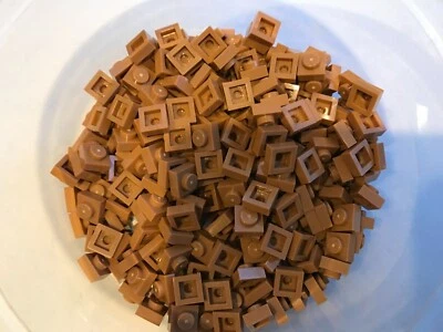LEGO- NEW-#3024-MEDIUM NOUGAT- 1 x 1 PLATE -350 PIECES